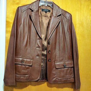 Vintage Kasper Leather Blazer, M